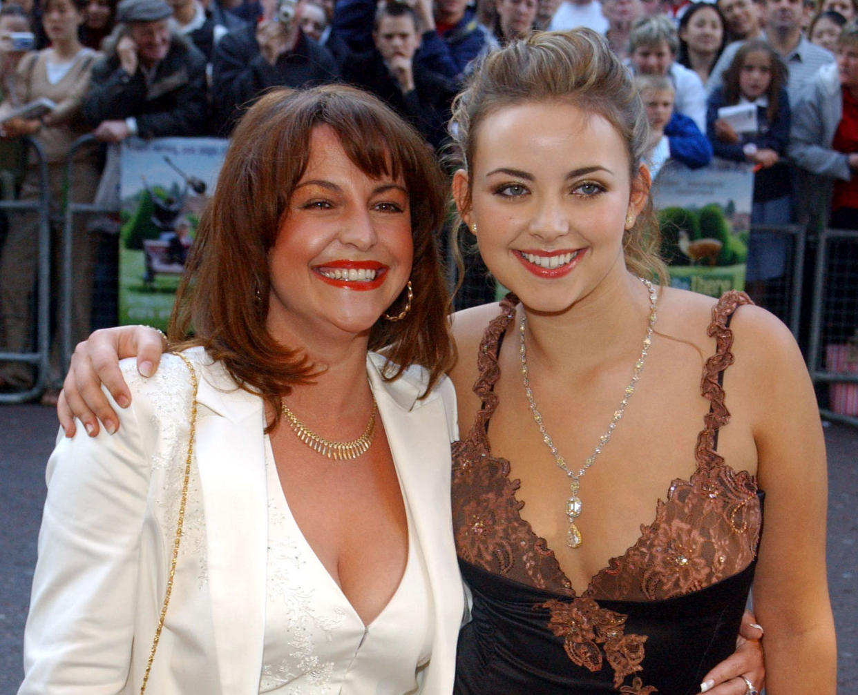 Charlotte Church and her mother Maria, arriving at the Odeon West End in London, for the premiere of her film I'll Be There.   (Photo by Ian West - PA Images/PA Images via Getty Images)