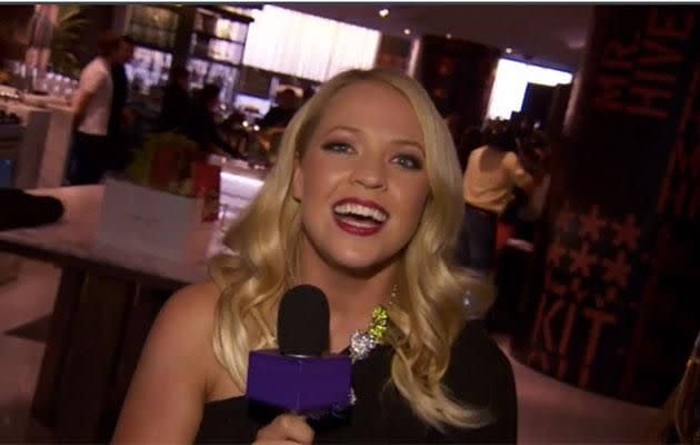 Presenting live from the Logies after Kerri-Anne telling me I 'needed a mint.' Photo: Lucy Chesterton