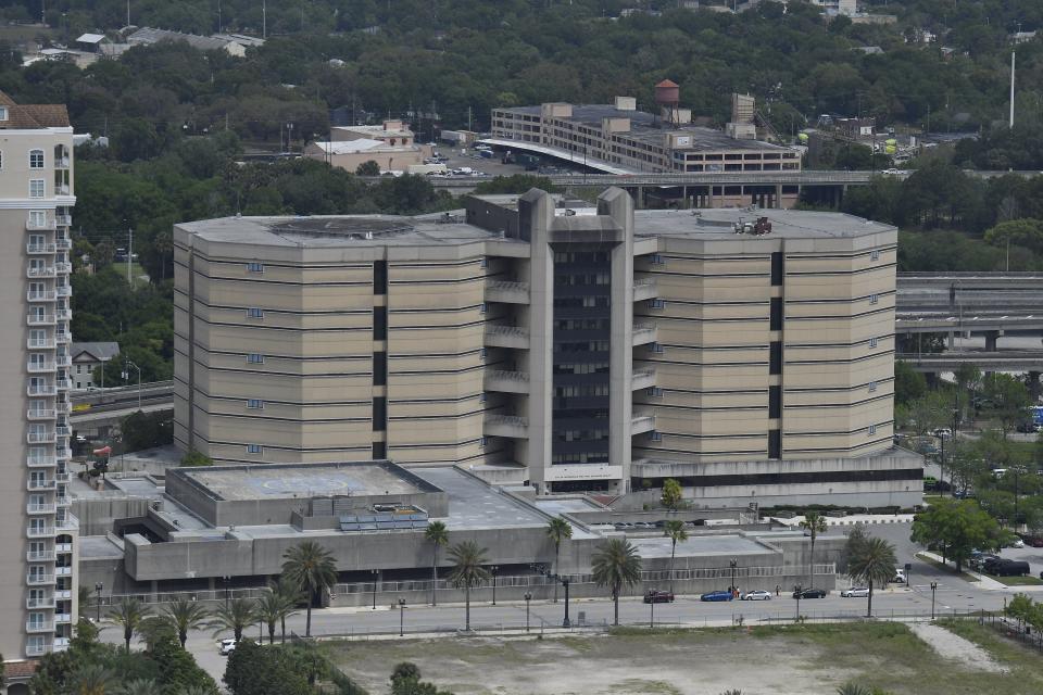 The Police Memorial Building is the low-rise building in front of the Duval County Jail. A City Council special committee will study relocating both the jail and the Police Memorial Building which is the headquarters for the Sheriff's Office.