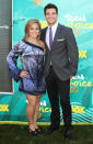 (L-R) Olympic Gold Medalist Shawn Johnson and dancer Mark Ballas arrive at the 2009 Teen Choice Awards held at Gibson Amphitheatre on August 9, 2009 in Universal City, California.