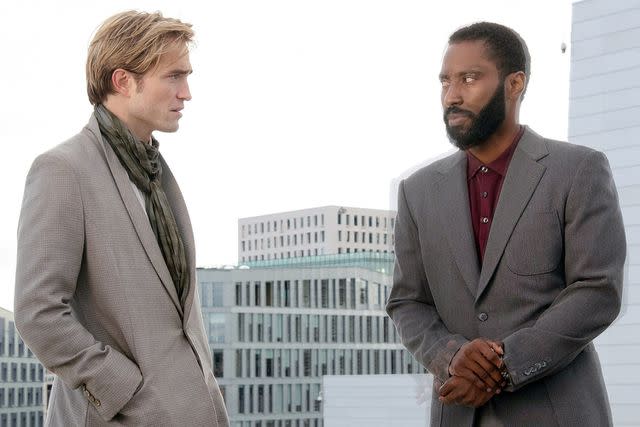 <p>Everett</p> Robert Pattinson and John David Washington in "Tenet" (2020)
