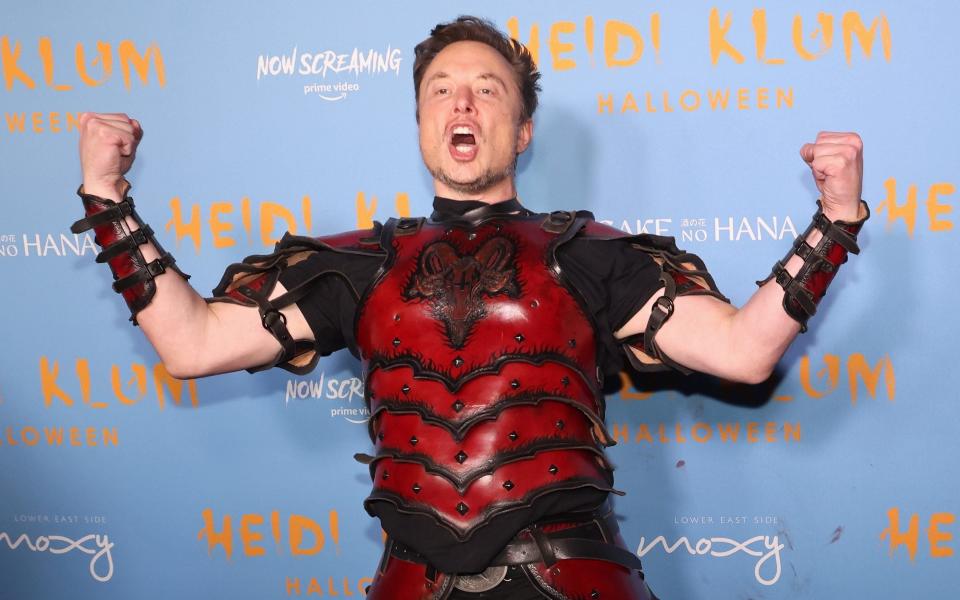 Elon Musk at Heidi Klum's 2022 Hallowe'en Party at Sake No Hana in New York City, 2022