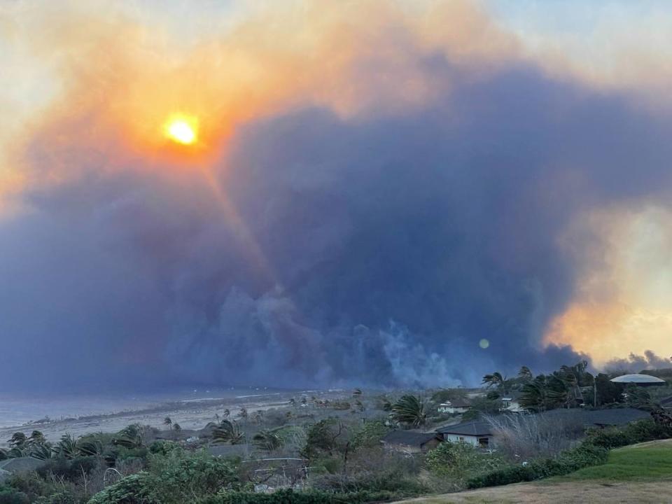 After escaping the Lahaina wildfire Aug. 8 in Maui and reaching a friend’s house 3 miles away in Laniupoko - a drive that normally takes 10 minutes took 90 minutes due to the traffic - Columbus High School and Columbus State University graduate Jackie Ellis watched her town burn as she gazed at what ordinarily would have been a beautiful view.