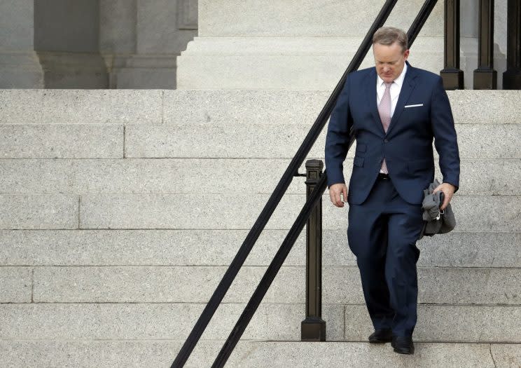 Former White House press secretary Sean Spicer, July 21, 2017. (Photo: Alex Brandon/AP)