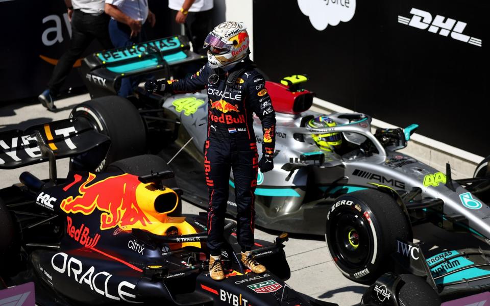 Race winner Max Verstappen of the Netherlands and Oracle Red Bull Racing celebrates in parc ferme during the F1 Grand Prix of Canada at Circuit Gilles Villeneuve on June 19, 2022 in Montreal, Quebec - Lars Baron/Formula 1