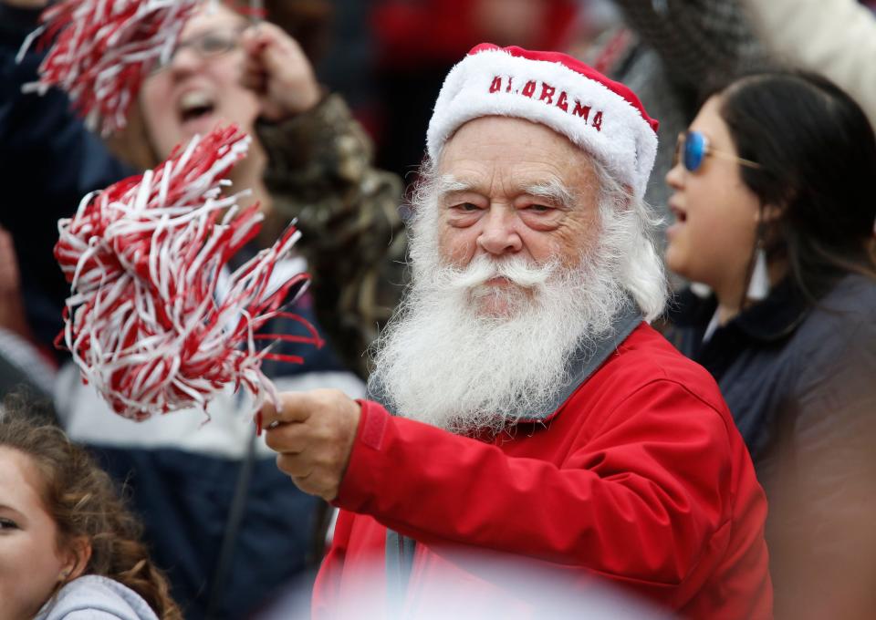 Santa Claus makes an appearance in the stands during Alabama's 66-3 win over Western Carolina Saturday, Nov. 23, 2019, in Bryant-Denny Stadium.