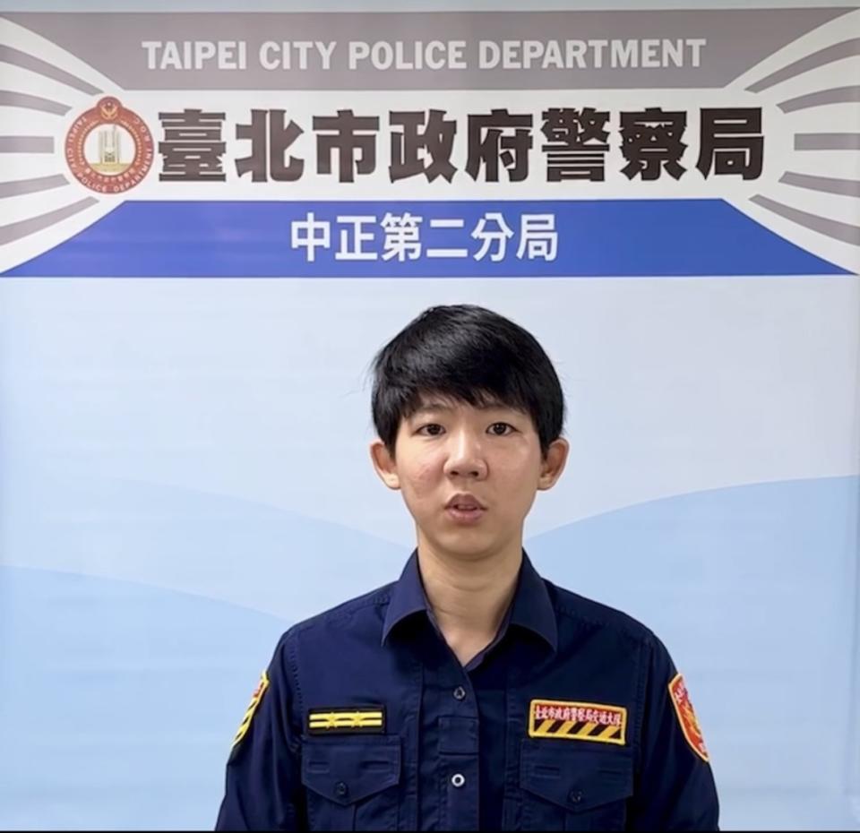 中正二警執行移動式測速取締勤務說明畫面。（圖/記者 張泓笙翻攝）