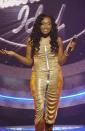 <p>Everyone remembers the moment judge Ian 'Dicko' Dickson made harsh comments about Paulini's appearance when she wore this dress on Australian Idol.</p>