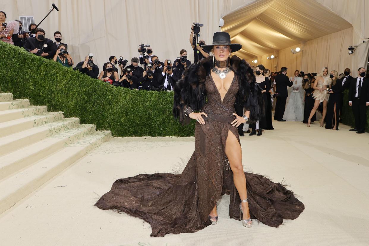 Jennifer Lopez attends The 2021 Met Gala Celebrating In America: A Lexicon Of Fashion at Metropolitan Museum of Art on Sept. 13, 2021 in New York.