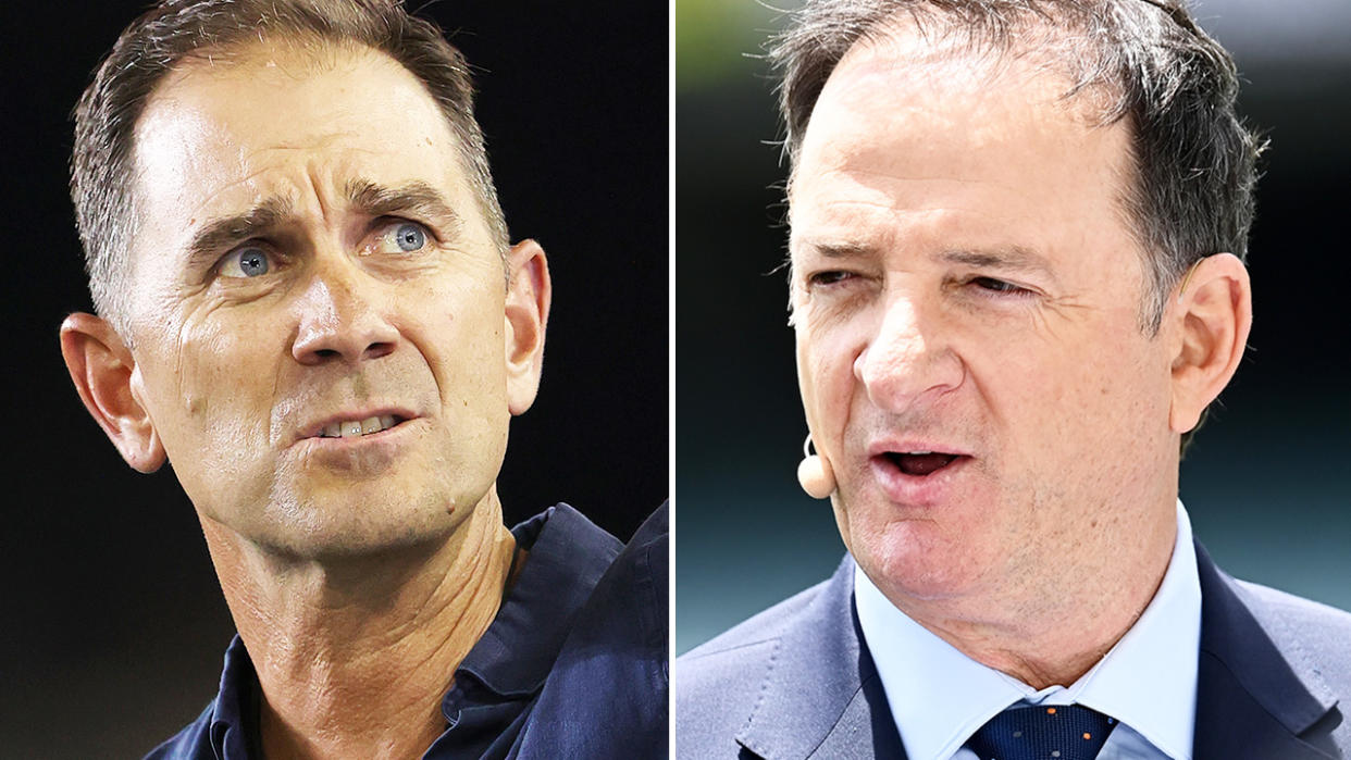 Mark Waugh, pictured here alongside Justin Langer.