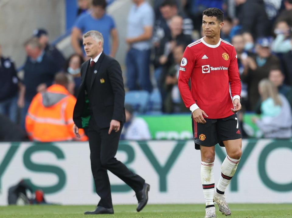 Solskjaer suffered a number of heavy defeats after signing Ronaldo (Getty Images)