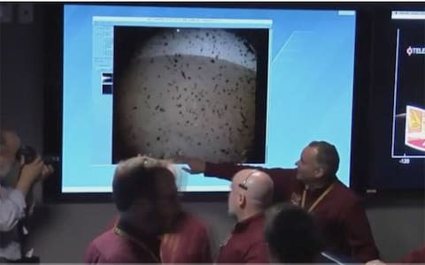 The first image sent from InSight on Mars - Credit: Nasa