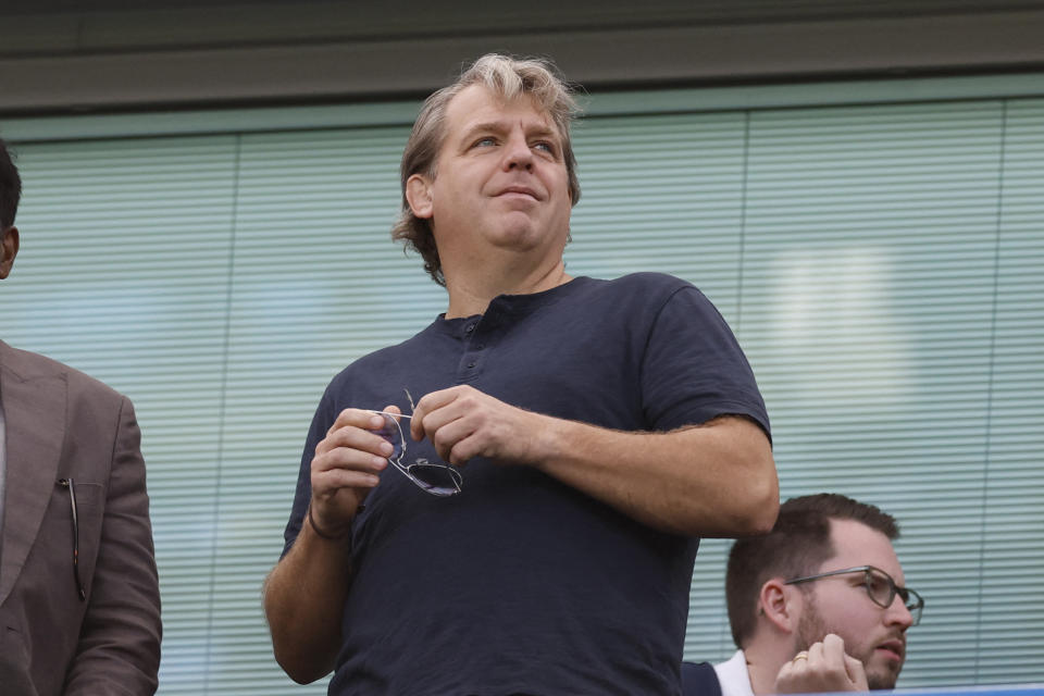 Chelsea owner and chairman Todd Boehly in the stands at Stamford Bridge.