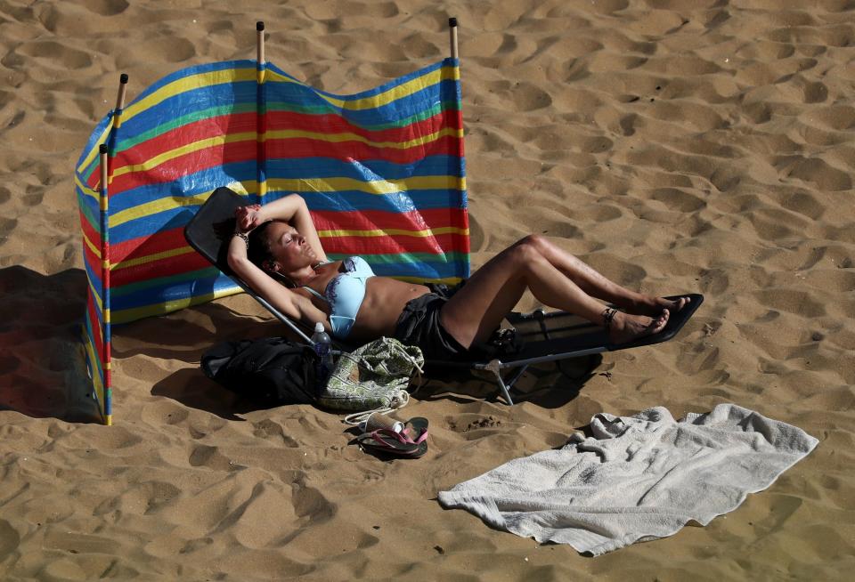 People enjoy the sunny weather in Broadstairs, Kent. (PA)