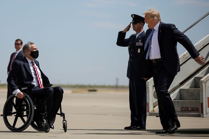 FILE PHOTO: U.S. President Trump arrives at Midland International Air and Space Port in Midland, Texas