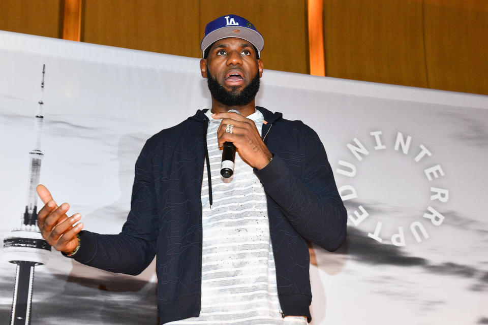 TORONTO, ONTARIO - AUGUST 02: NBA Player Lebron James attends the Uninterrupted Canada Launch held at Louis Louis at The St. Regis Toronto on August 02, 2019 in Toronto, Canada. (Photo by George Pimentel/Getty Images)