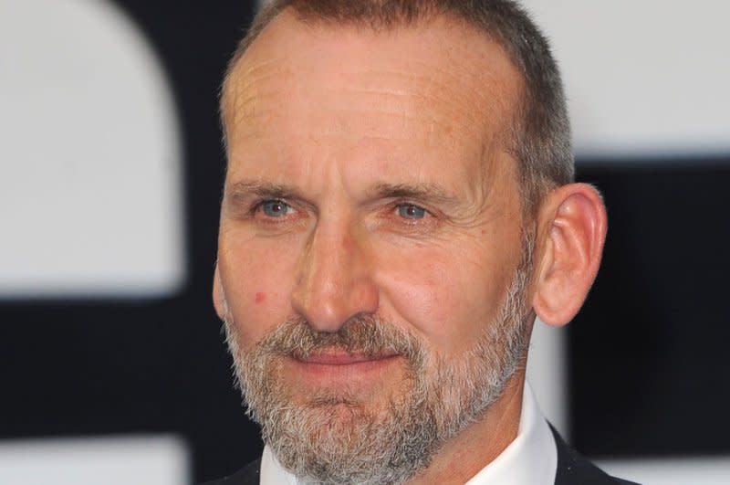 Christopher Eccleston attends the world premiere of "Legend" at Odeon Leicester Square in London in 2015. File Photo by Paul Treadway/UPI