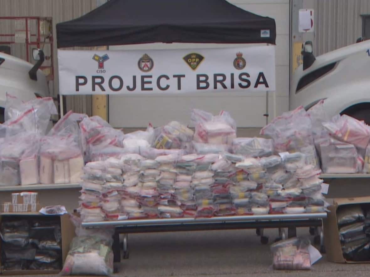 Investigators announced the results of Project Brisa In June of 2021. It was a six-month investigation into an alleged international drug-smuggling ring, which saw more than 1,000 kilograms of drugs transported between Mexico, California and Canada. (CBC  - image credit)