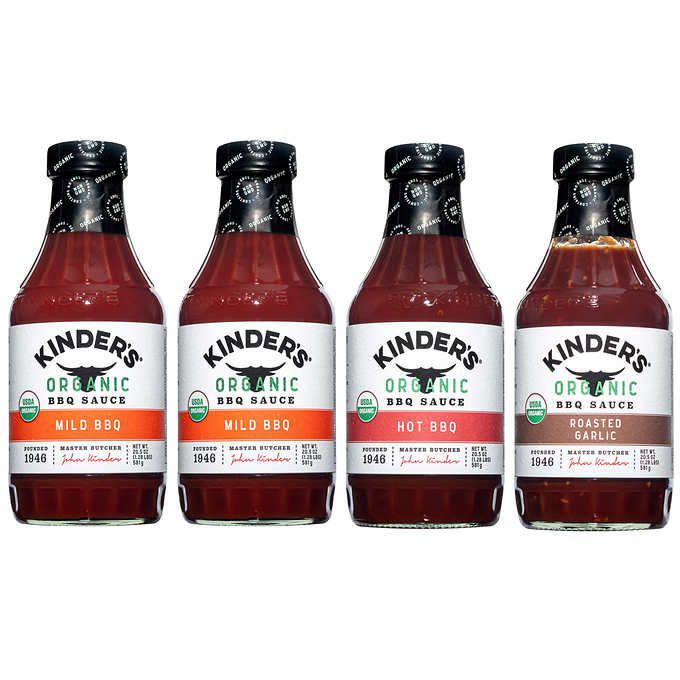 Kinder's Organic BBQ Sauce Variety 4-pack