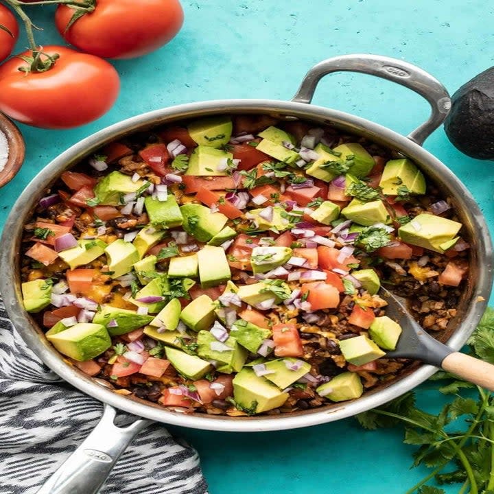 Beef And Cauliflower Taco Skillet