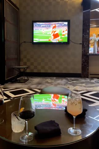 <p>Drake/Instagram</p> Drake watching the 2024 Super Bowl on his Instagram Story