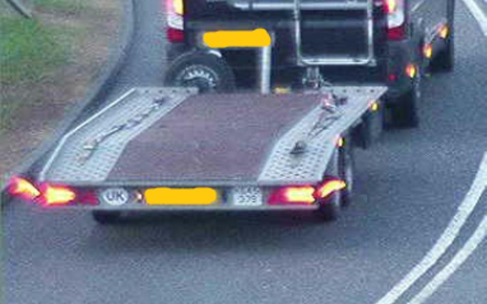 The specially adapted car which pulled the trailer to hide £250 million of cocaine and heroin