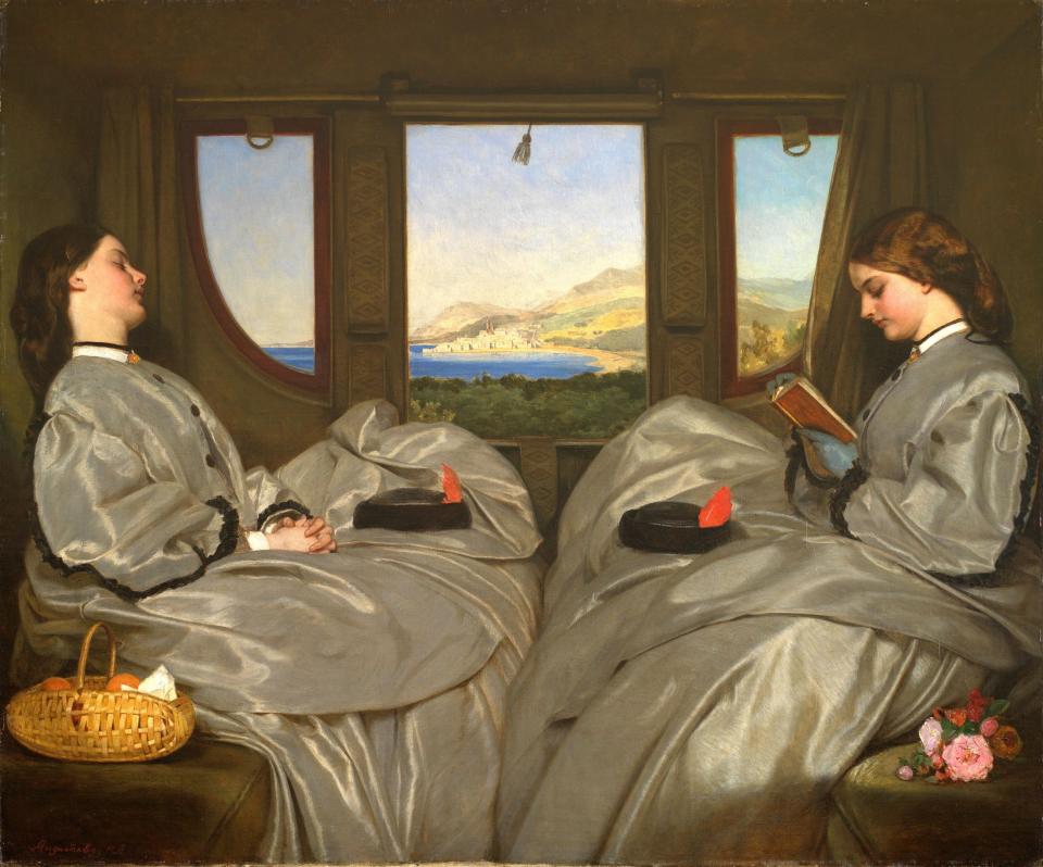 The Travelling Companions (1862) by the English painter Augustus Egg - bridgeman