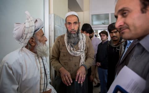 Darwesh Khan gets treated for Leishmaniasis at the Naseerullah Babar Memorial Hospital on Nov 26, 2018 in Peshawar, Pakistan.  - Credit: Saiyna Bashir /The Telegraph