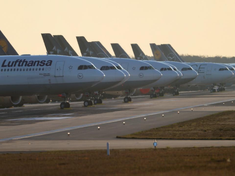 Grounded planes Lufthansa