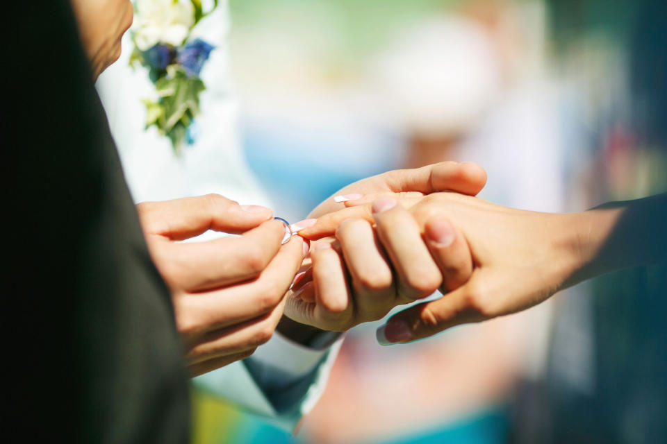 Get brave and experiment with nail art for your big day