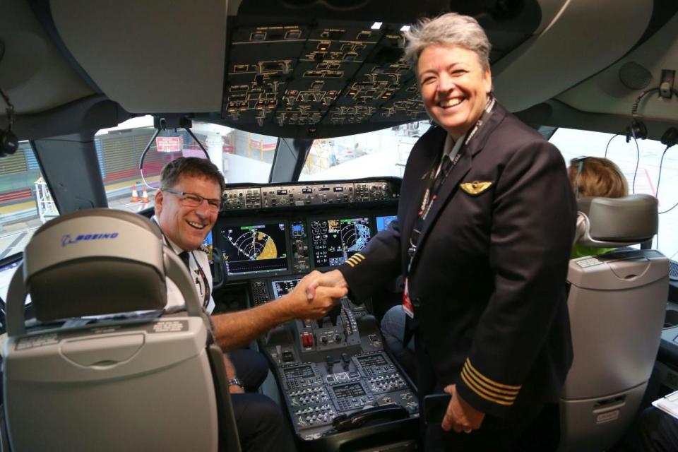 Pilots prepare for take off on the QF9 flight from Perth to London (Qantas)