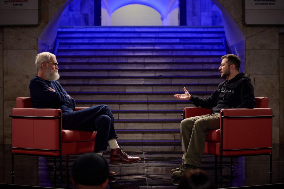 David Letterman sits down with the President of Ukraine Volodymyr Zelenskyy in a special episode of "My Next Guest."