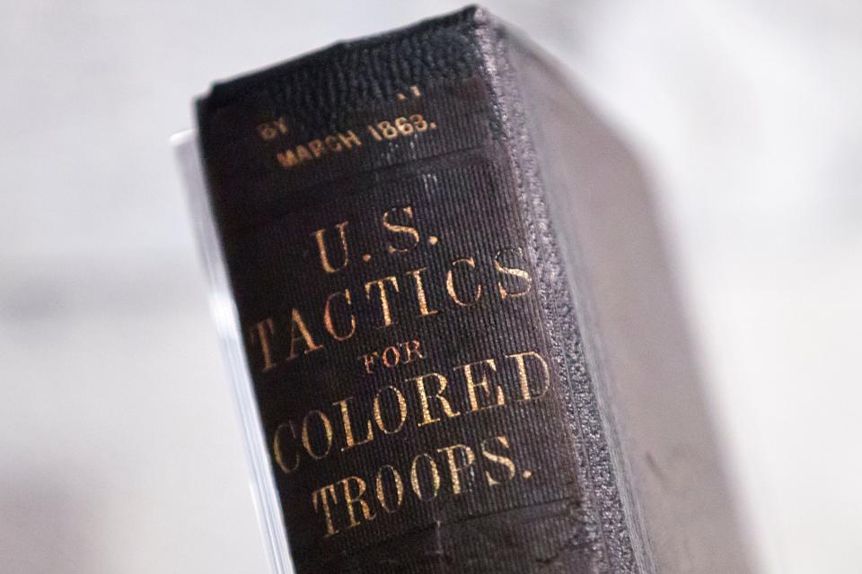 A training manual from 1863 for U.S. colored troops is part of an exhibit titled "Civil War and Reconstruction: The Battle for Freedom and Equality" at the National Constitution Center in Philadelphia.