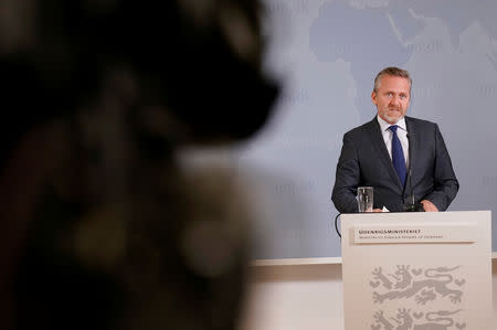 Danish Foreign Minister Anders Samuelsen speaks during a news conference in Copenhagen, Denmark, October 30, 2018. Martin Sylvest/Ritzau Scanpix/via REUTERS