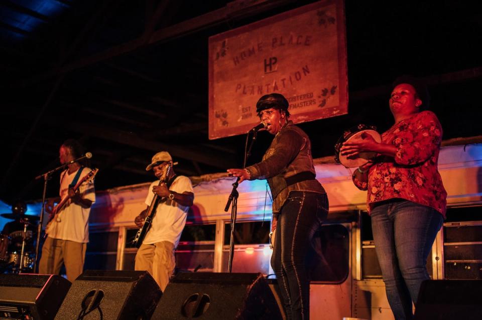 The Hill Country Boucherie and Blues Picnic at  Homeplace Pastures in Como, MS. After the Boucherie dinner, guests enjoy an evening of live Blues music.