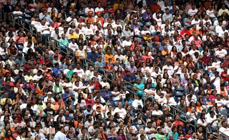 People attend the "Howdy Modi" event in Houston