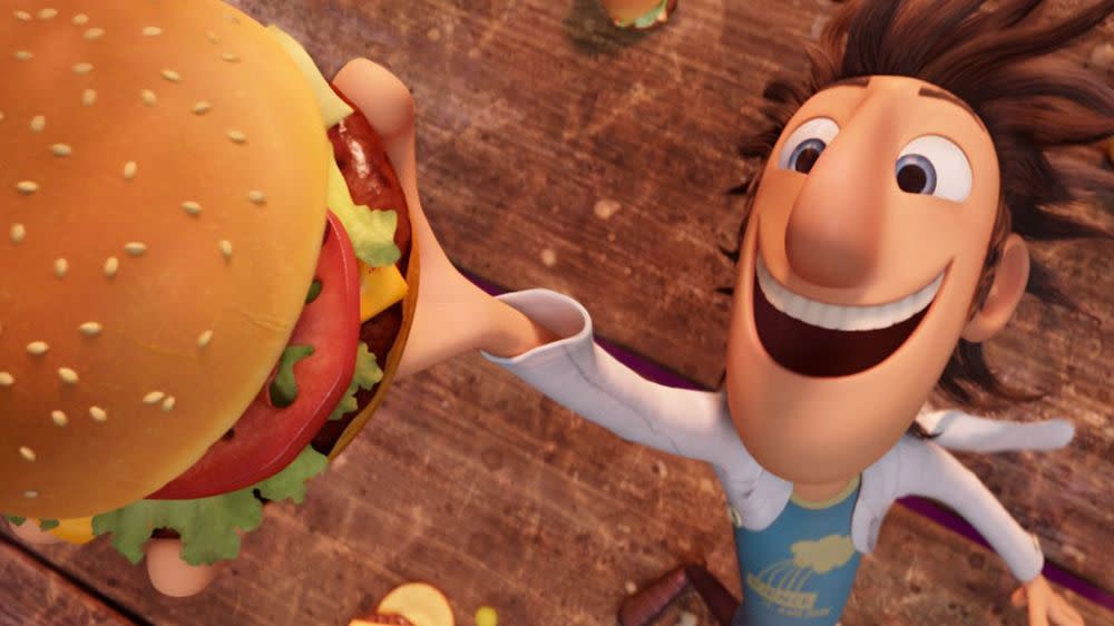 a scene from cloudy with a chance of meatballs, a good housekeeping pick for best kids movies