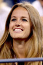 NEW YORK, NY - SEPTEMBER 03: Kim Sears watches Andy Murray of Great Britain play Milos Raonic of Canada during Day Eight of the 2012 US Open at USTA Billie Jean King National Tennis Center on September 3, 2012 in the Flushing neighborhood of the Queens borough of New York City. (Photo by Matthew Stockman/Getty Images)