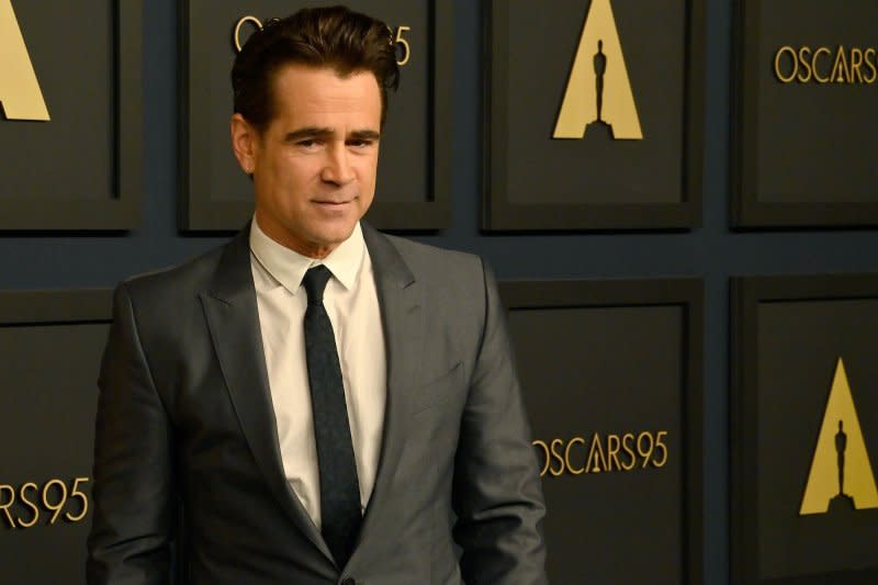 Colin Farrell attends the Oscars nominees luncheon at the Beverly Hilton in Beverly Hills, Calif., on February 13, 2023. File Photo by Jim Ruymen/UPI