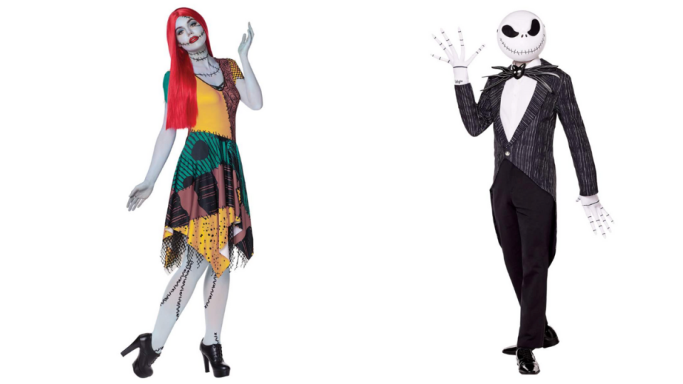 The Nightmare Before Christmas Jack & Sally couples halloween costume (Photos via Spirit Halloween)