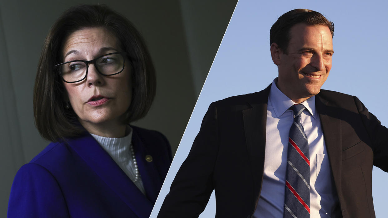 Democratic Sen. Catherine Cortez Masto and Republican Adam Laxalt (Photos: Kevin Dietsch/Getty Images, Justin Sullivan/Getty Images)