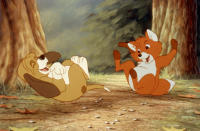 <a href="http://movies.yahoo.com/movie/1800193940/info" data-ylk="slk:THE FOX AND THE HOUND;elm:context_link;itc:0;sec:content-canvas" class="link ">THE FOX AND THE HOUND</a> (1981) - Future directors Don Bluth ("The Secret of NIMH"), John Lasseter ("Toy Story"), Brad Bird ("Ratatouille"), Henry Selick ("Coraline") and Tim Burton ("Batman") all worked as uncredited animators on this feature.