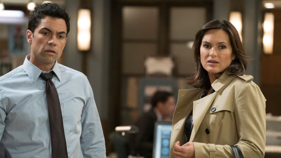 Nick Amaro and Olivia Benson talking on law & order: svu.