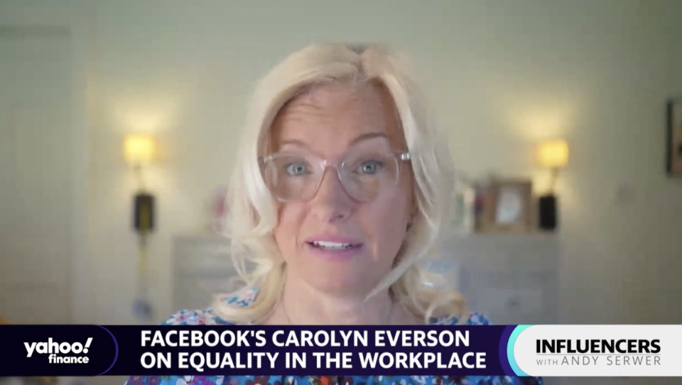 Carolyn Everson, vice president of Facebook's global business group, speaks with Yahoo Finance Editor-in-Chief Andy Serwer on 