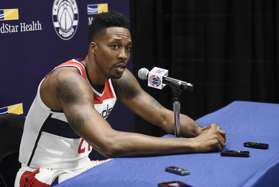 Dwight Howard has been sidelined with an injury to his piriformis muscle. (AP Photo/Nick Wass)