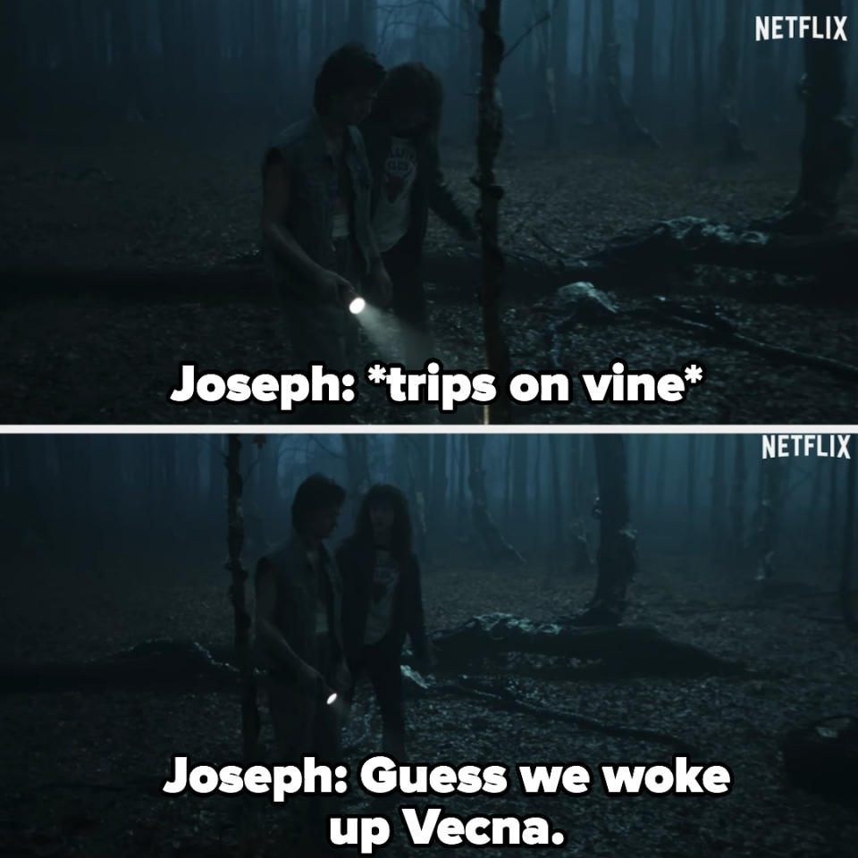 Joseph saying, &quot;Guess we woke up Vecna&quot;