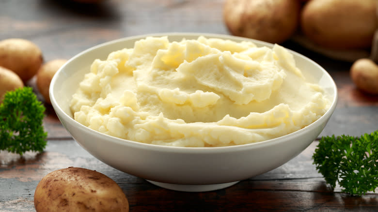 Mashed potatoes in a bowl