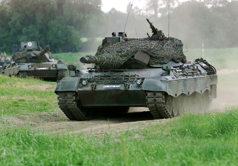 Un tanque Leopard 1 en Storkau, Alemania, 19 de mayo de 2000.