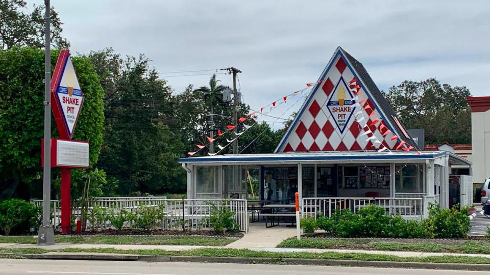 The iconic Shake Pit looks unscathed following Hurricane Ian in Bradenton on Sept. 29, 2022.