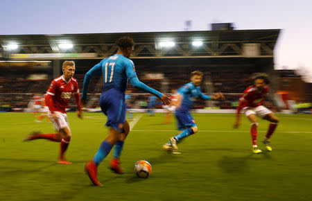 Soccer Football - FA Cup Third Round - Nottingham Forest vs Arsenal - The City Ground, Nottingham, Britain - January 7, 2018 Arsenal's Alex Iwobi in action Action Images via Reuters/Carl Recine